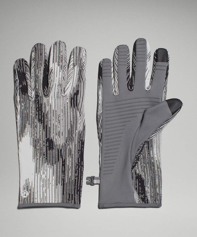 Guantes Lululemon Fast and Free Rulu Correr Hombre Negras Gris Chile | 726UVYAJN