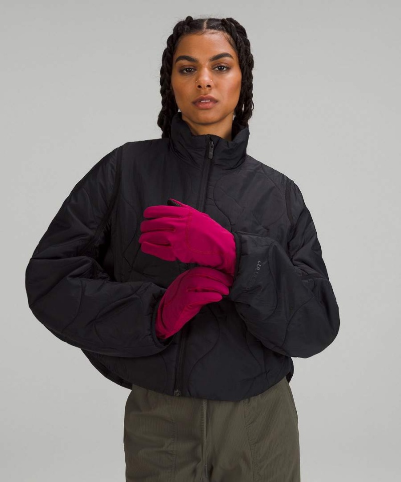 Guantes Lululemon Fleece-Forro Insulated Mujer Burdeos Chile | 265AOIFYJ