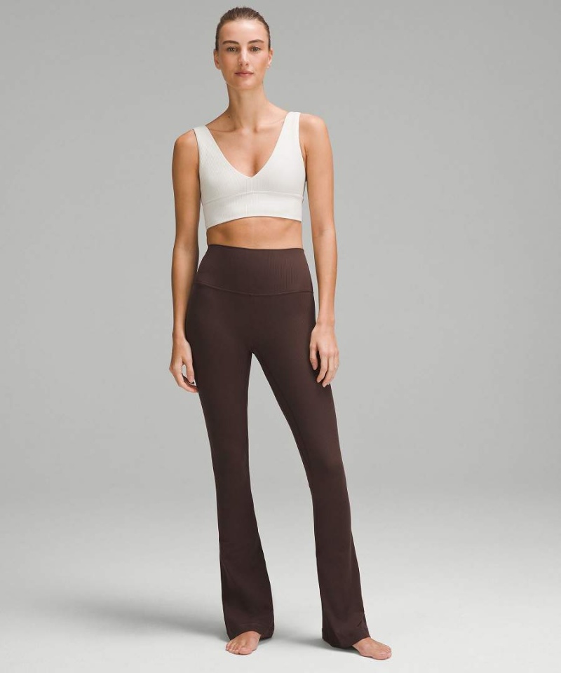Leggins Lululemon Align™ High-Rise Acanalado Mini-Flared Extra Corta Mujer Chocolate Chile | 509RSOHAD