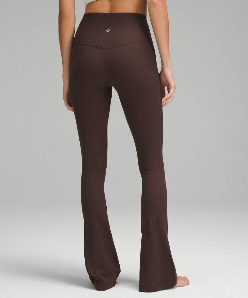 Leggins Lululemon Align™ High-Rise Acanalado Mini-Flared Extra Corta Mujer Chocolate Chile | 509RSOHAD