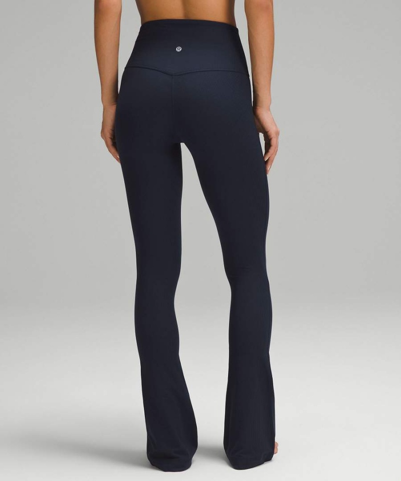 Leggins Lululemon Align™ High-Rise Acanalado Mini-Flared Regular Mujer Azul Marino Chile | 370DYESFV