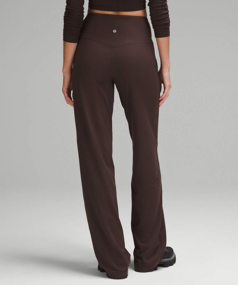 Leggins Lululemon Align™ High-Rise Acanalado Anchos-Leg Altas Mujer Chocolate Chile | 968WOITPH