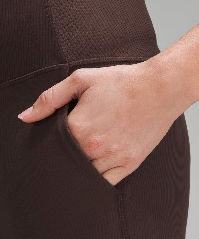 Leggins Lululemon Align™ High-Rise Acanalado Anchos-Leg Altas Mujer Chocolate Chile | 968WOITPH