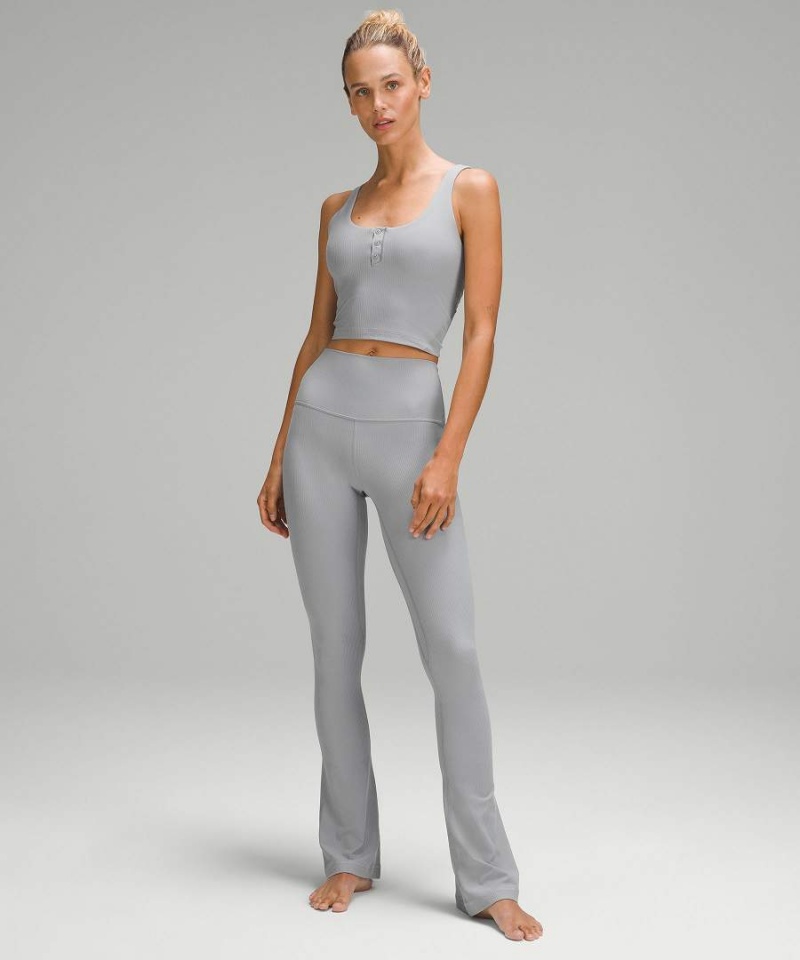 Leggins Lululemon Align™ High-Rise Acanalado Mini-Flared Regular Mujer Gris Chile | 056JISMVE