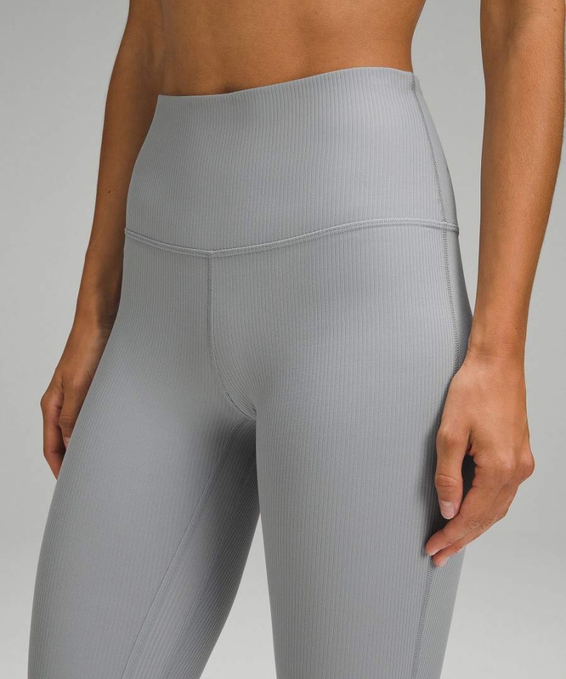 Leggins Lululemon Align™ High-Rise Acanalado Mini-Flared Regular Mujer Gris Chile | 056JISMVE