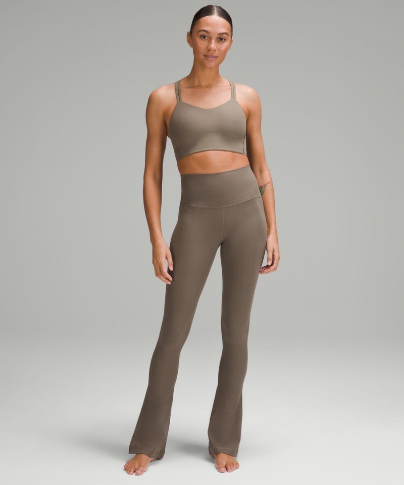 Leggins Lululemon Align™ High-Rise Acanalado Mini-Flared Regular Mujer Gris Chile | 301YATNGM