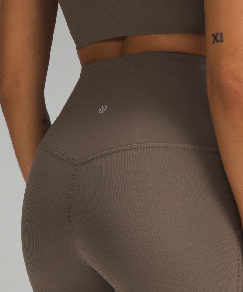 Leggins Lululemon Align™ High-Rise Acanalado Mini-Flared Regular Mujer Gris Chile | 301YATNGM