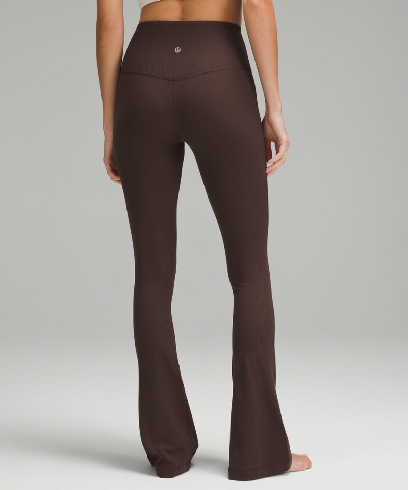 Leggins Lululemon Align™ High-Rise Acanalado Mini-Flared Regular Mujer Chocolate Chile | 054TLIJPS