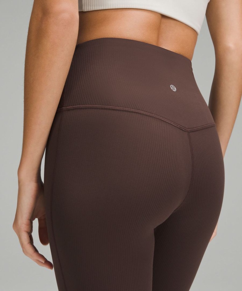 Leggins Lululemon Align™ High-Rise Acanalado Mini-Flared Regular Mujer Chocolate Chile | 054TLIJPS