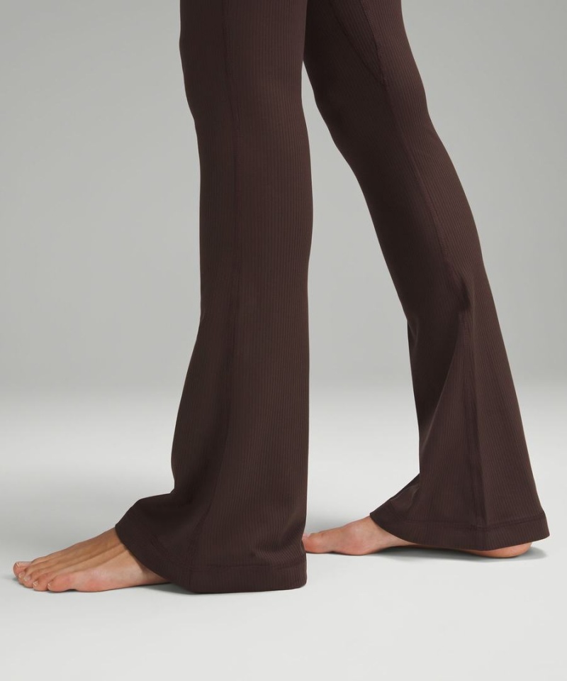Leggins Lululemon Align™ High-Rise Acanalado Mini-Flared Regular Mujer Chocolate Chile | 054TLIJPS