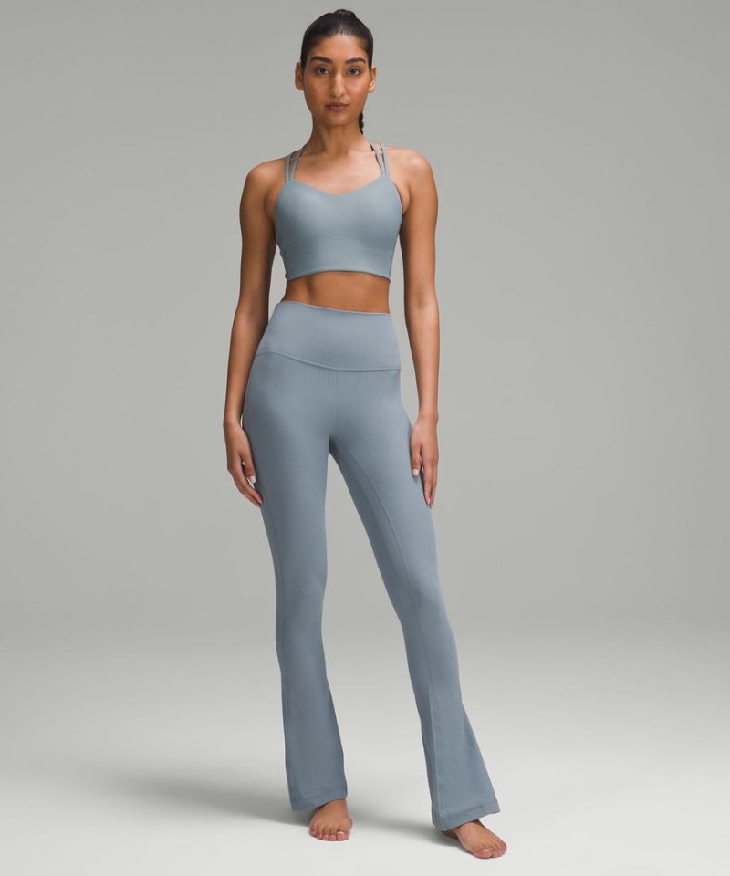 Leggins Lululemon Align™ High-Rise Acanalado Mini-Flared Extra Corta Mujer Azules Chile | 167EOQNHD