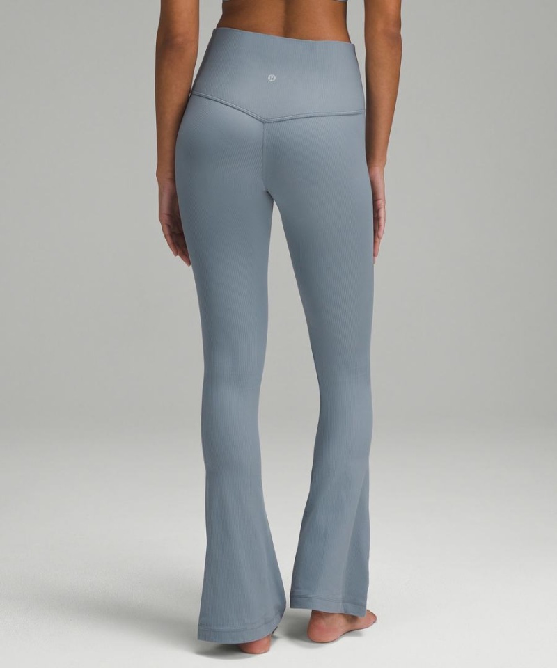 Leggins Lululemon Align™ High-Rise Acanalado Mini-Flared Extra Corta Mujer Azules Chile | 167EOQNHD