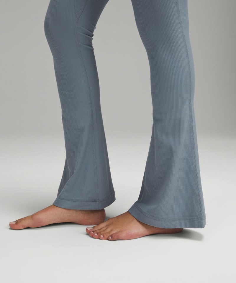 Leggins Lululemon Align™ High-Rise Acanalado Mini-Flared Extra Corta Mujer Azules Chile | 167EOQNHD
