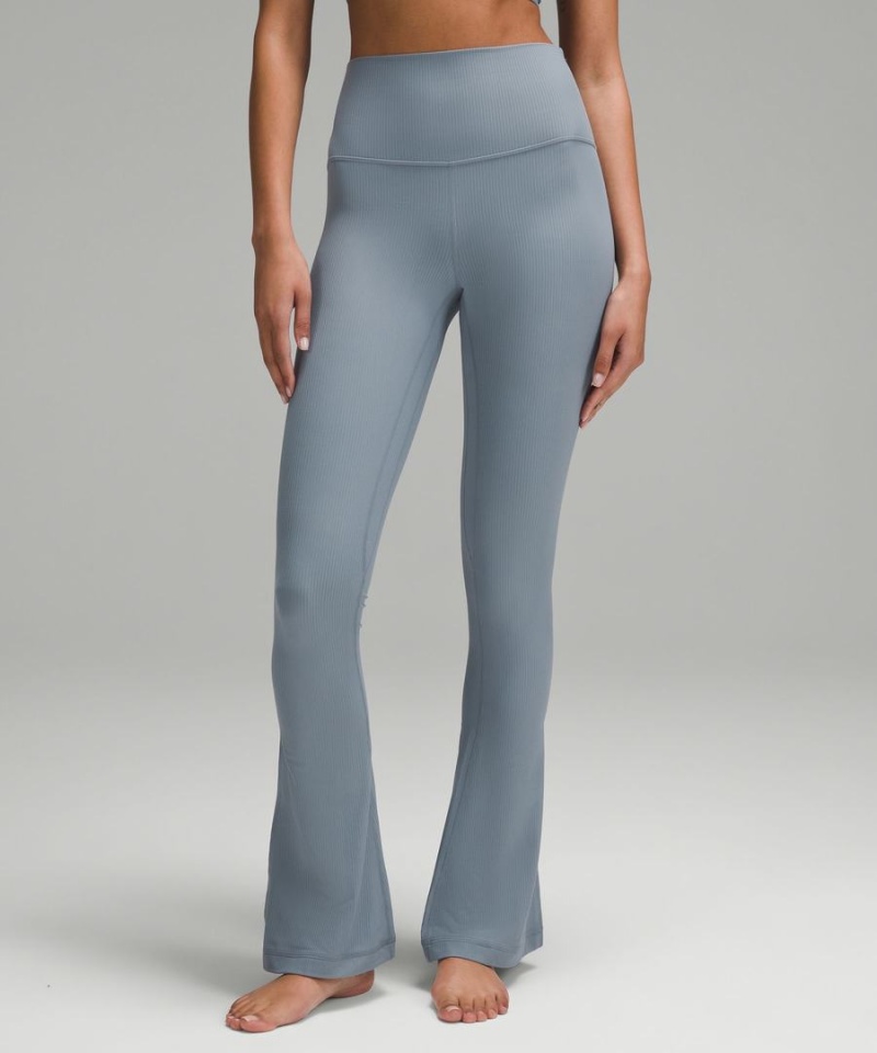 Leggins Lululemon Align™ High-Rise Acanalado Mini-Flared Extra Corta Mujer Azules Chile | 167EOQNHD