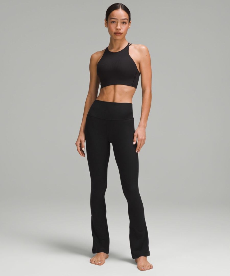 Leggins Lululemon Align™ High-Rise Acanalado Mini-Flared Extra Corta Mujer Negras Chile | 270OAHRWN