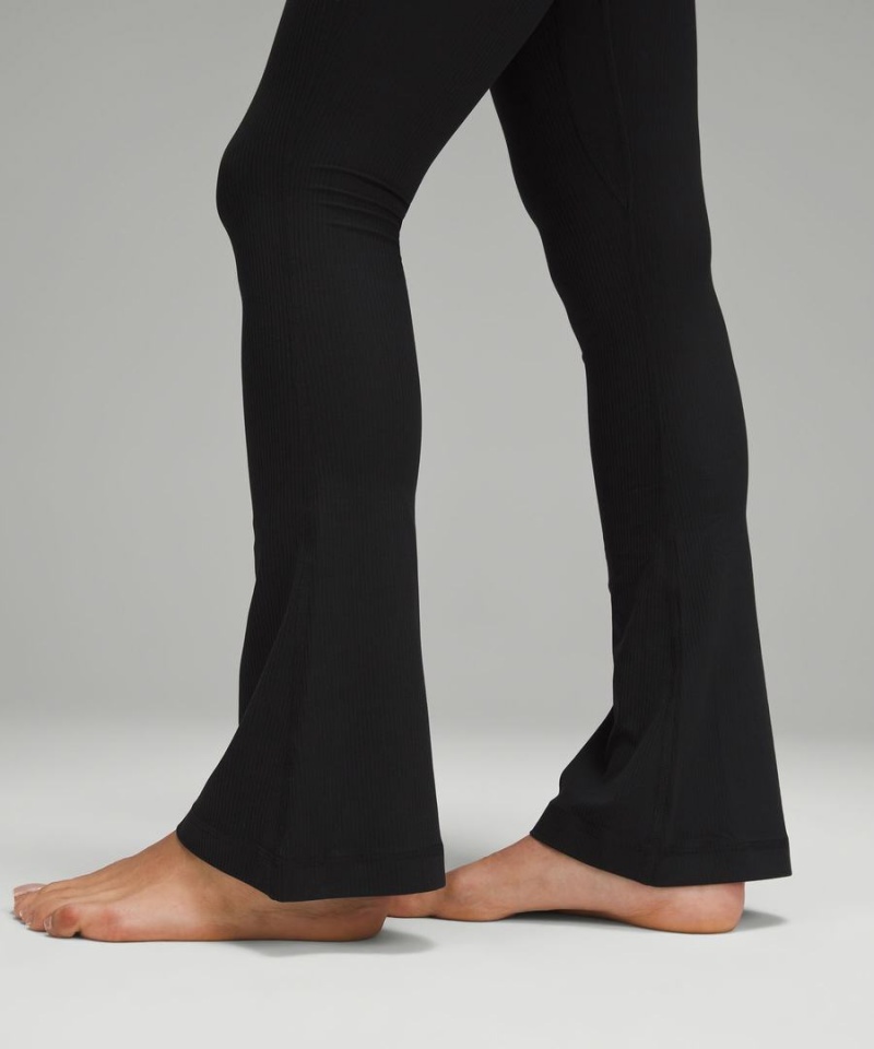 Leggins Lululemon Align™ High-Rise Acanalado Mini-Flared Extra Corta Mujer Negras Chile | 270OAHRWN