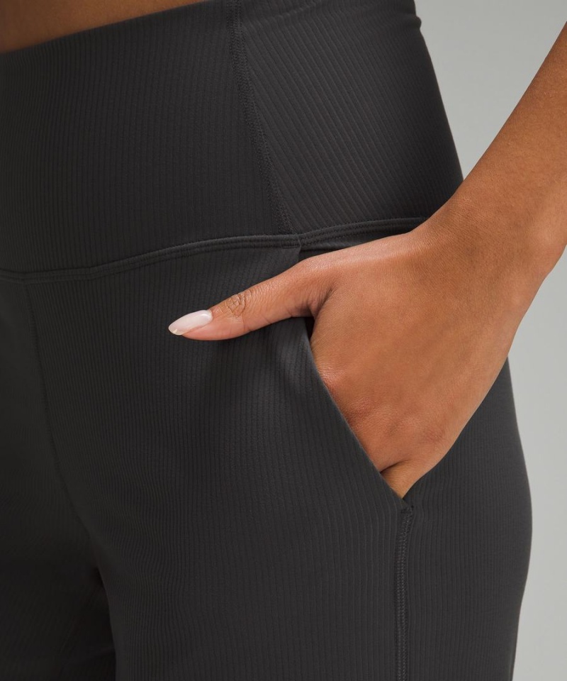 Leggins Lululemon Align™ High-Rise Acanalado Anchos-Leg Altas Mujer Gris Oscuro Chile | 430TWZVLH