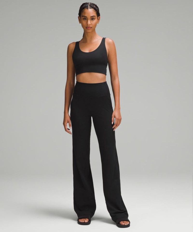 Leggins Lululemon Align™ High-Rise Acanalado Anchos-Leg Altas Mujer Negras Chile | 047BVAZRS