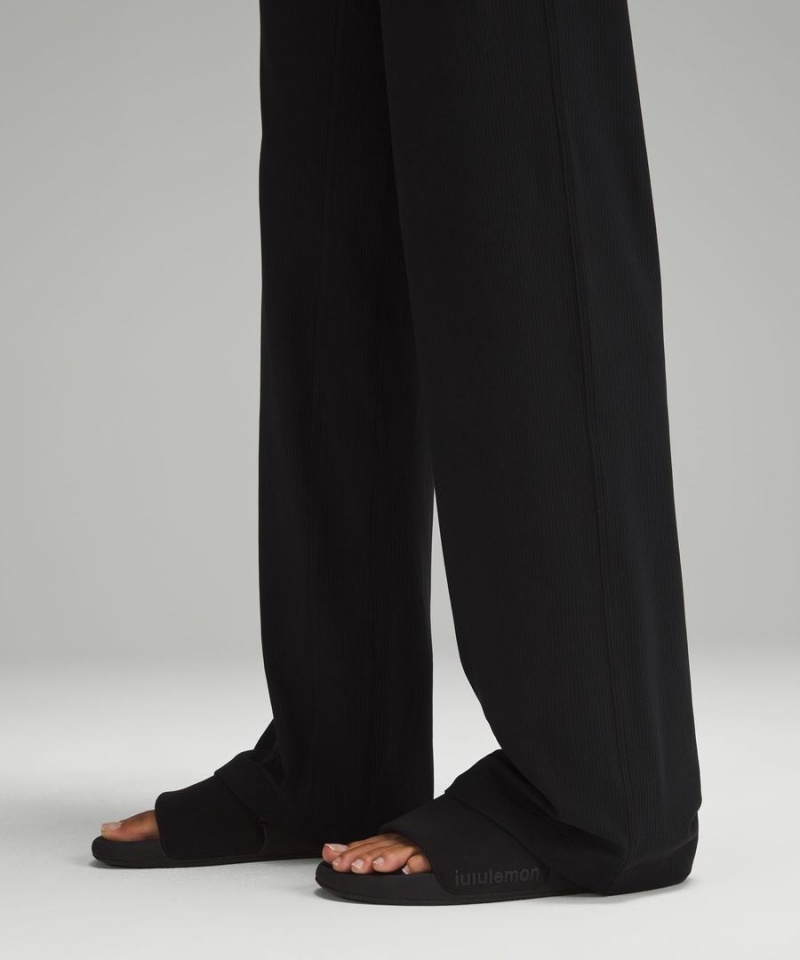 Leggins Lululemon Align™ High-Rise Acanalado Anchos-Leg Altas Mujer Negras Chile | 047BVAZRS