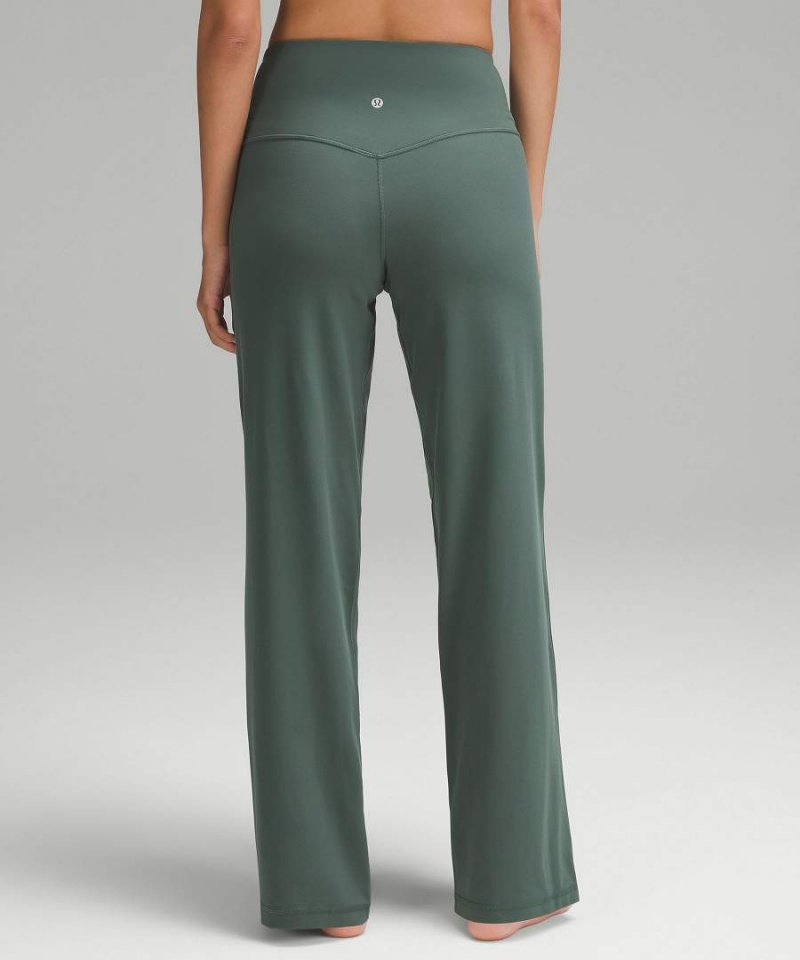 Leggins Lululemon Align™ High-Rise Anchos-Leg Corta Mujer Verde Oscuro Chile | 920AHLUWI
