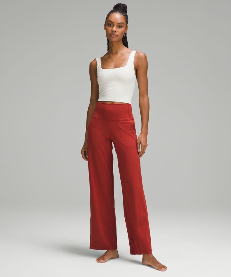 Leggins Lululemon Align™ High-Rise Anchos-Leg Corta Mujer Naranjas Chile | 486BRGLKV