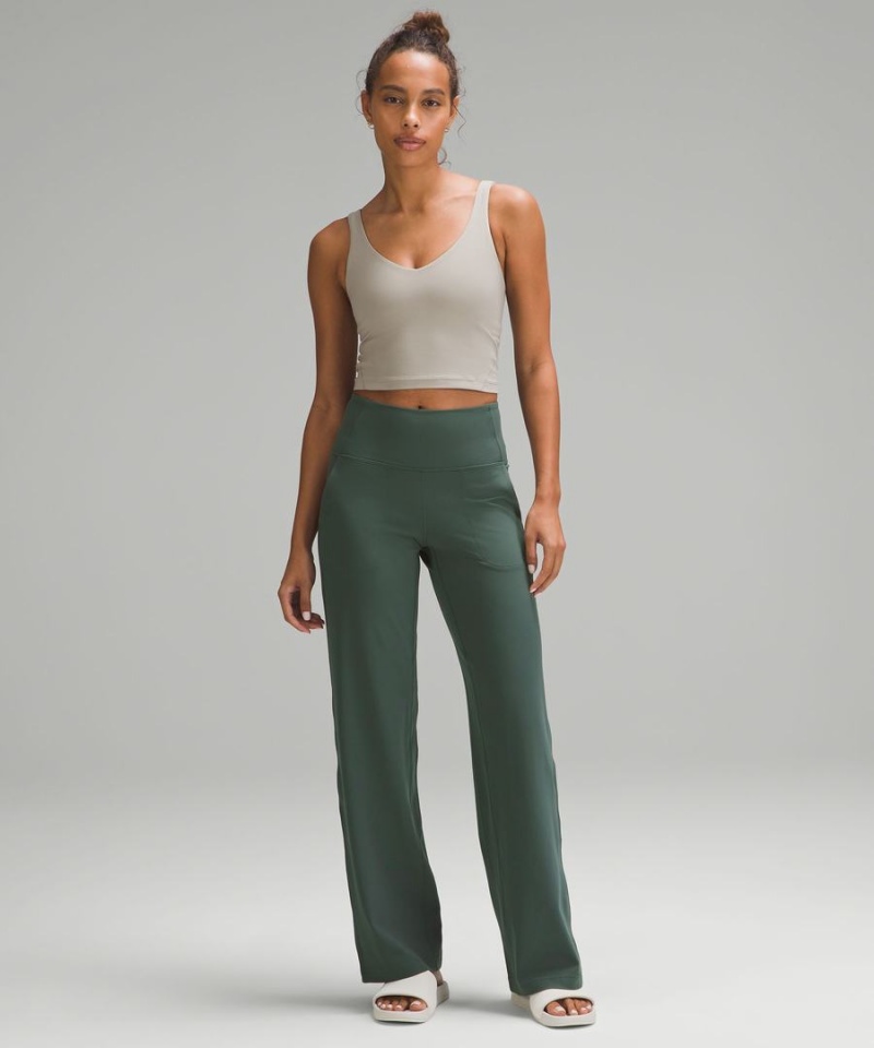 Leggins Lululemon Align™ High-Rise Anchos-Leg Regular Mujer Verde Oscuro Chile | 097IDYEXT