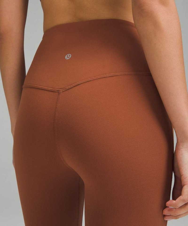 Leggins Lululemon Align™ High-Rise Mini-Flared Extra Corta Mujer Marrones Chile | 579CNOSXL
