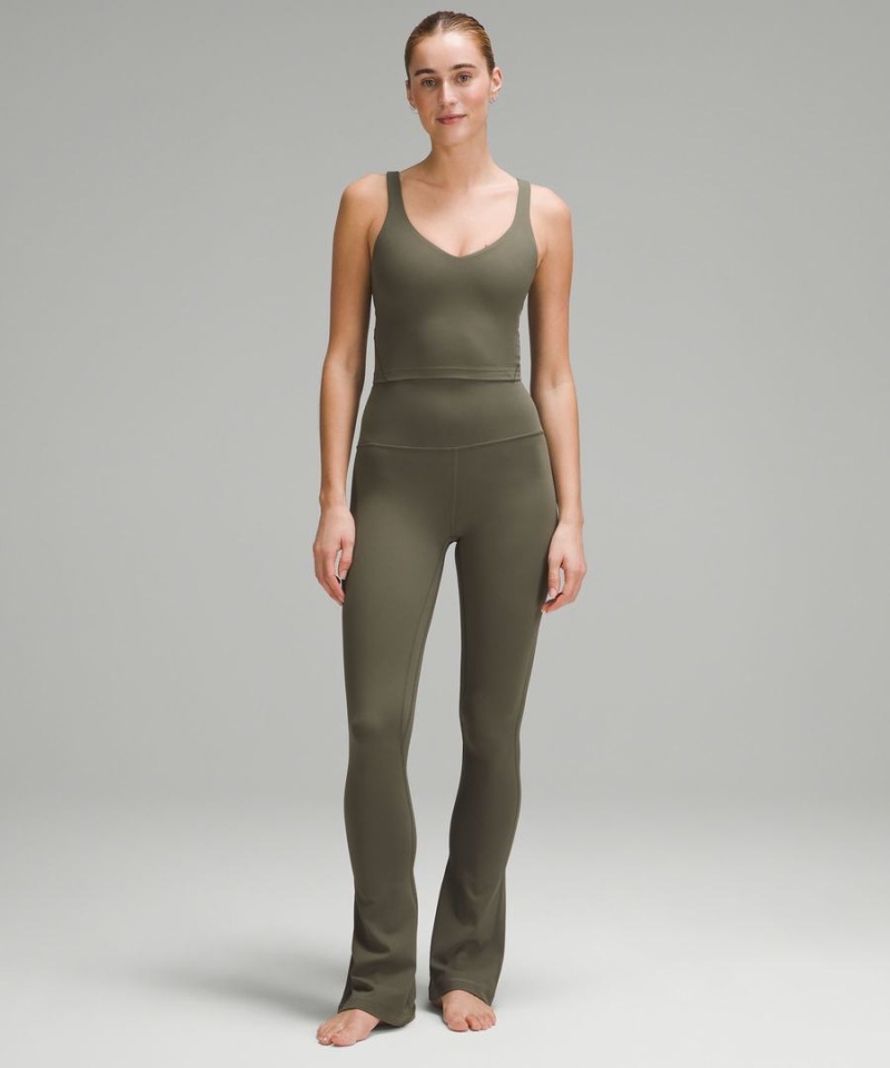 Leggins Lululemon Align™ High-Rise Mini-Flared Regular Mujer Verde Chile | 829QZGARL