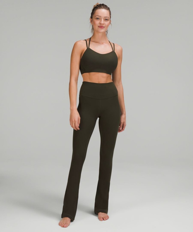 Leggins Lululemon Align™ High-Rise Mini-Flared Regular Mujer Verde Oliva Oscuro Chile | 207DHYTJF