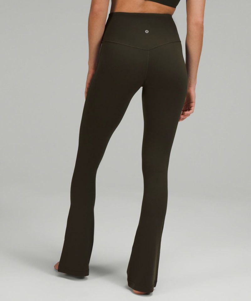 Leggins Lululemon Align™ High-Rise Mini-Flared Regular Mujer Verde Oliva Oscuro Chile | 207DHYTJF