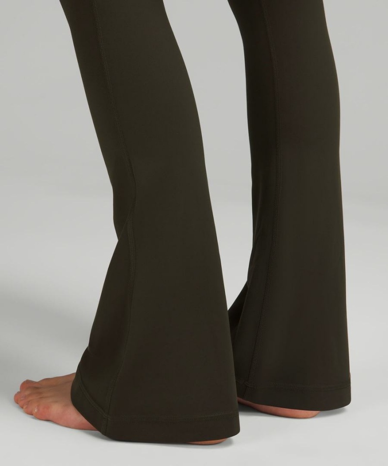 Leggins Lululemon Align™ High-Rise Mini-Flared Regular Mujer Verde Oliva Oscuro Chile | 207DHYTJF