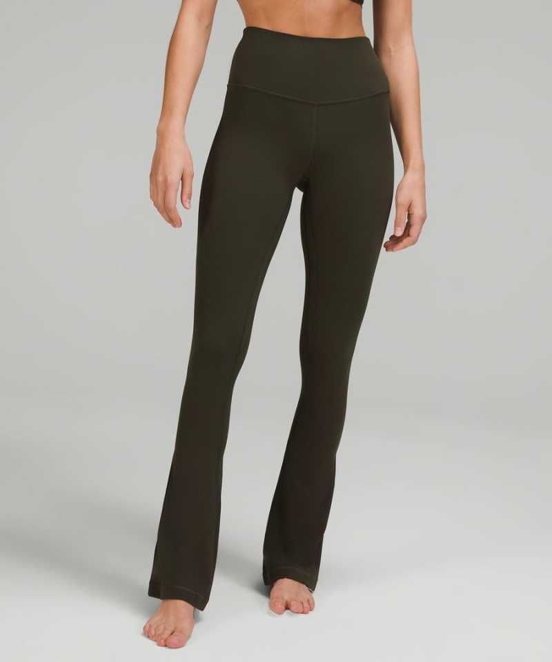 Leggins Lululemon Align™ High-Rise Mini-Flared Regular Mujer Verde Oliva Oscuro Chile | 207DHYTJF