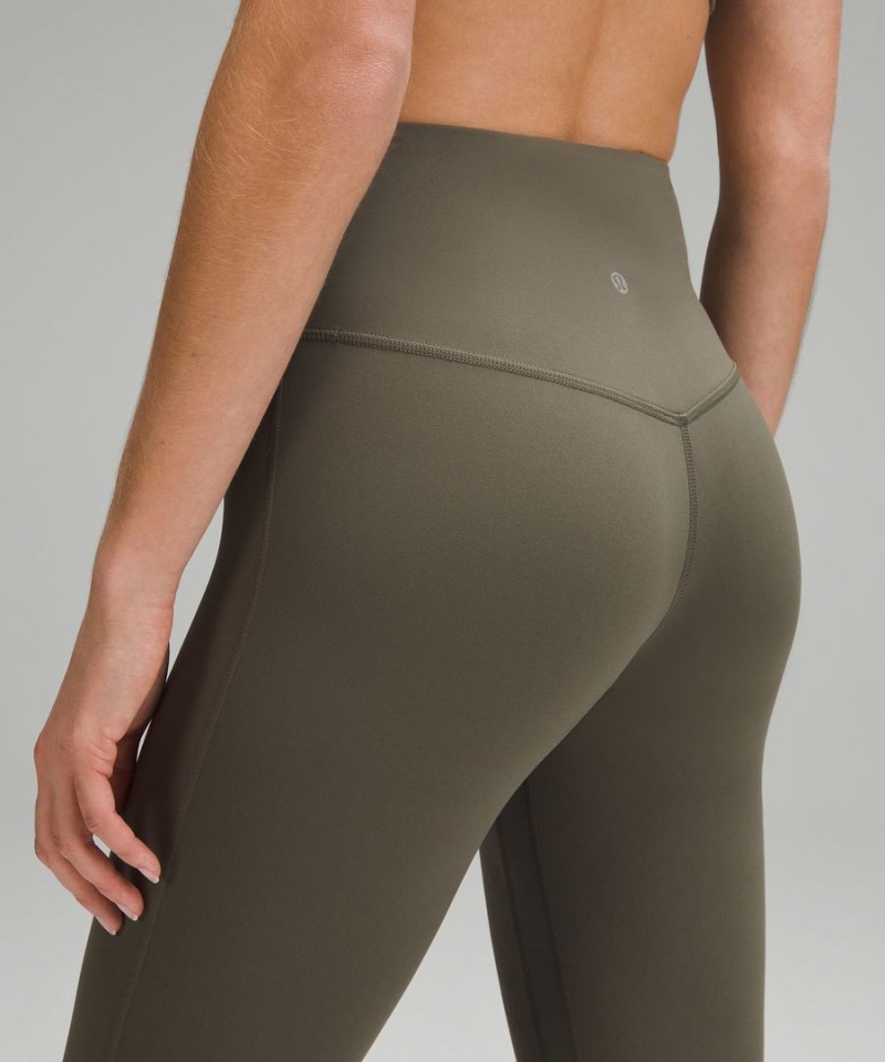 Leggins Lululemon Align™ High-Rise Mini-Flared Extra Corta Mujer Verde Chile | 918FORSDP