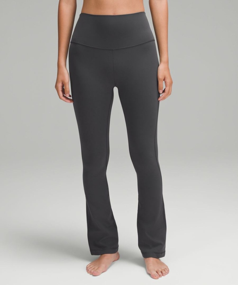 Leggins Lululemon Align™ High-Rise Mini-Flared Extra Corta Mujer Gris Oscuro Chile | 154XBRMLQ