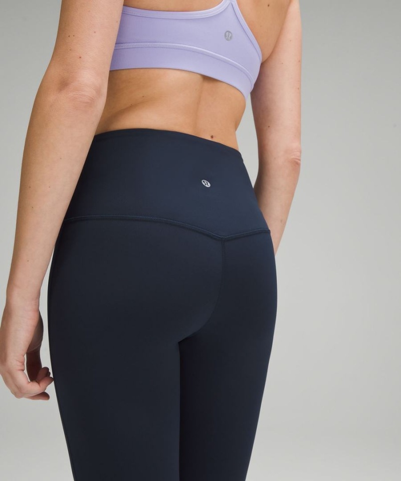 Leggins Lululemon Align™ High-Rise Mini-Flared Extra Corta Mujer Azul Marino Chile | 034UQTMIL