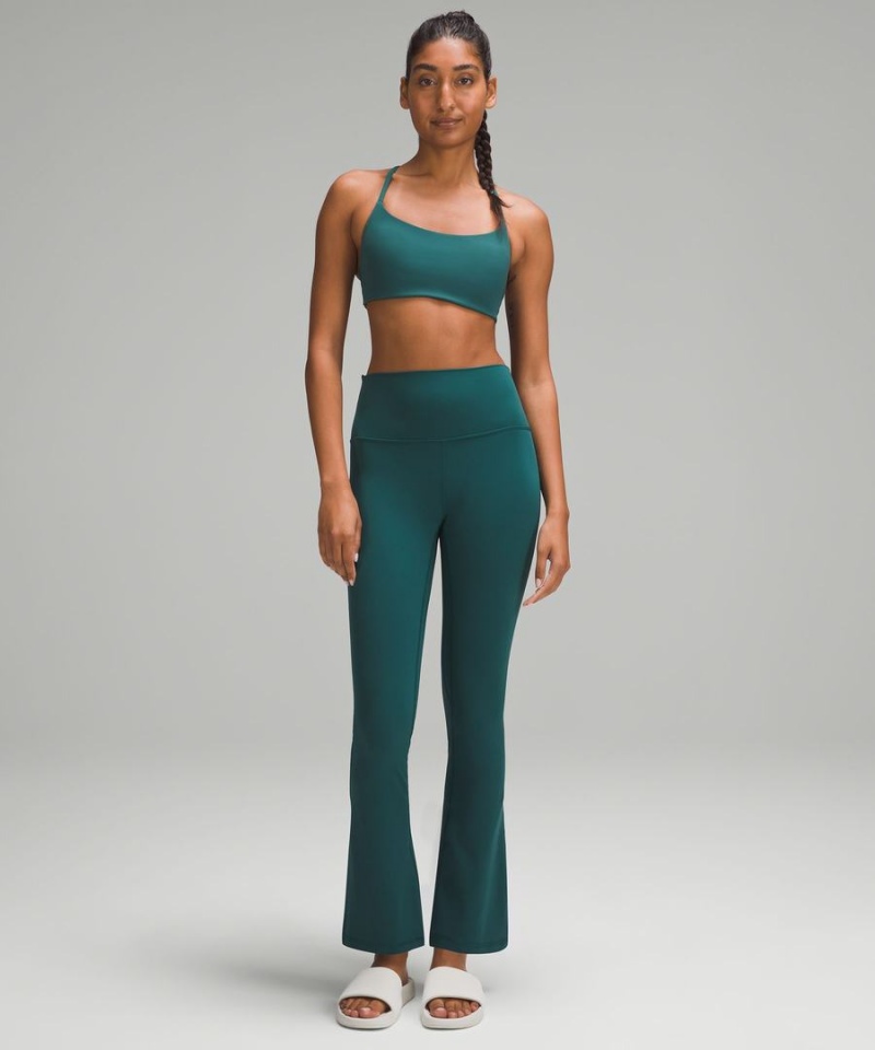 Leggins Lululemon Align™ High-Rise Mini-Flared Extra Corta Mujer Turquesa Chile | 715JZVSTF