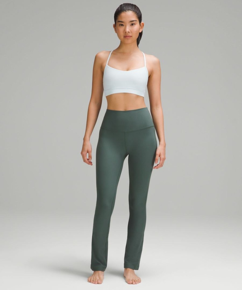 Leggins Lululemon Align™ High-Rise Mini-Flared Extra Corta Mujer Verde Oscuro Chile | 129TKUHGQ