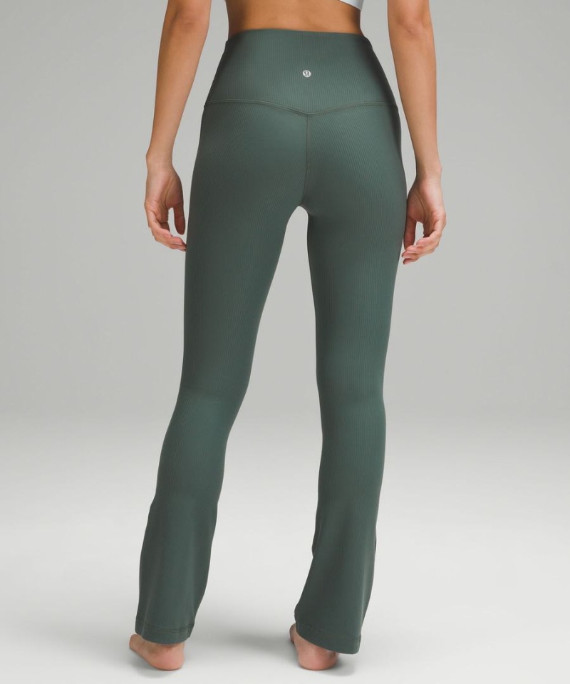 Leggins Lululemon Align™ High-Rise Mini-Flared Extra Corta Mujer Verde Oscuro Chile | 129TKUHGQ