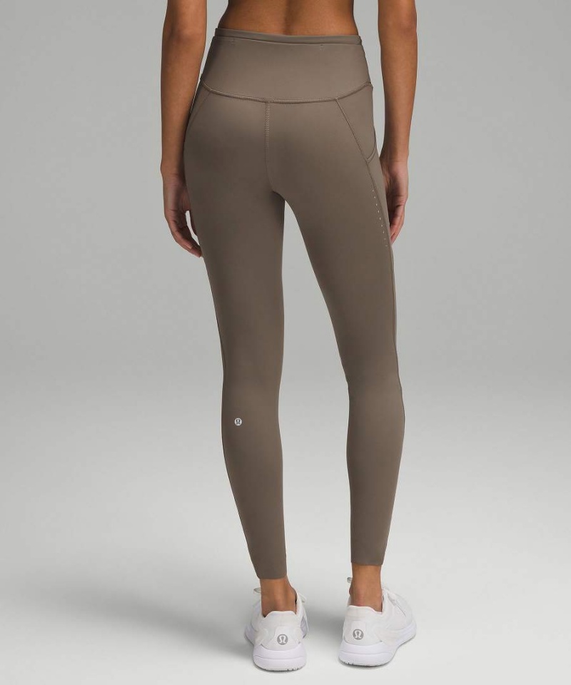 Leggins Lululemon Fast and Free High-Rise 28” Pockets Updated Mujer Gris Chile | 256EYAUCB