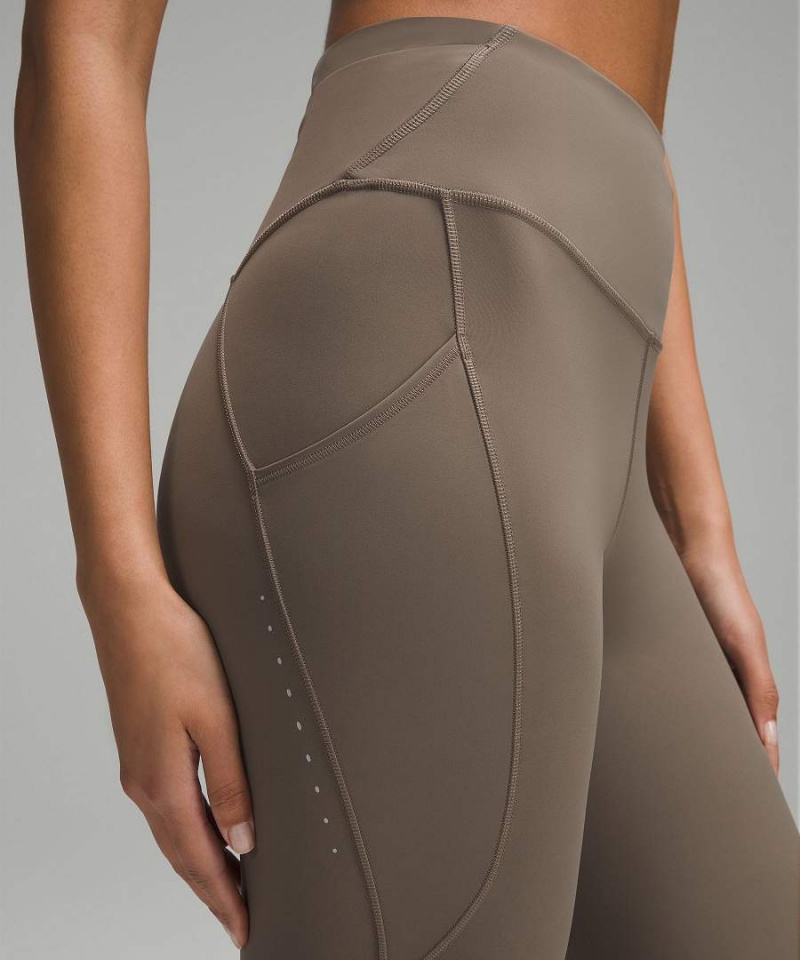 Leggins Lululemon Fast and Free High-Rise 28” Pockets Updated Mujer Gris Chile | 256EYAUCB