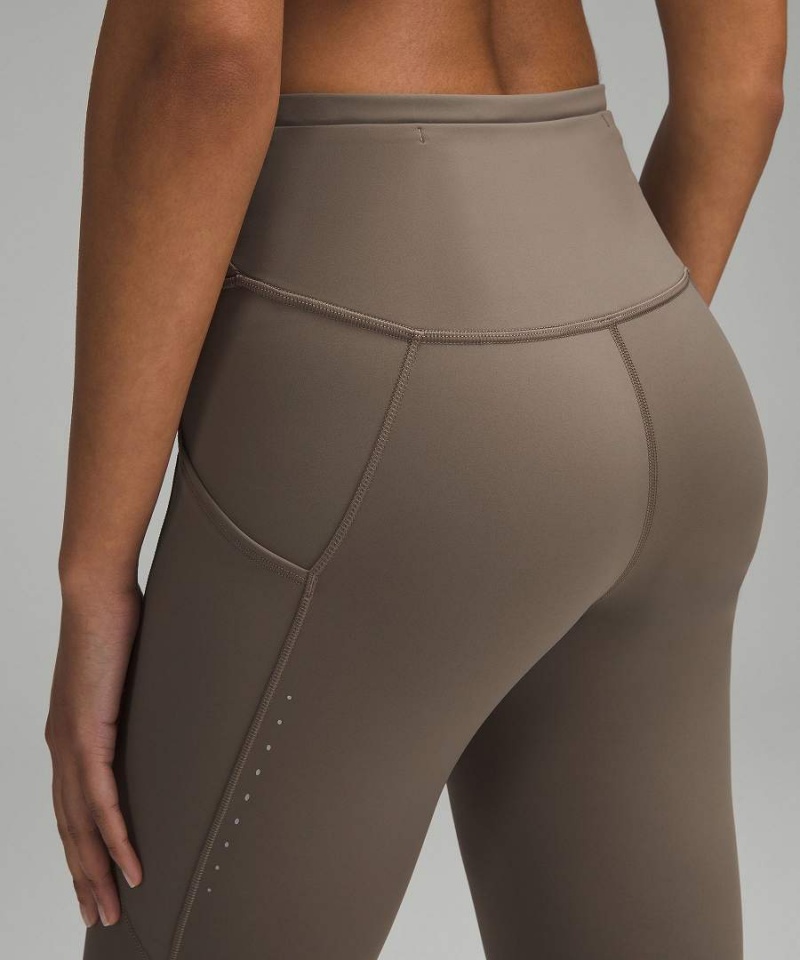 Leggins Lululemon Fast and Free High-Rise 28” Pockets Updated Mujer Gris Chile | 256EYAUCB
