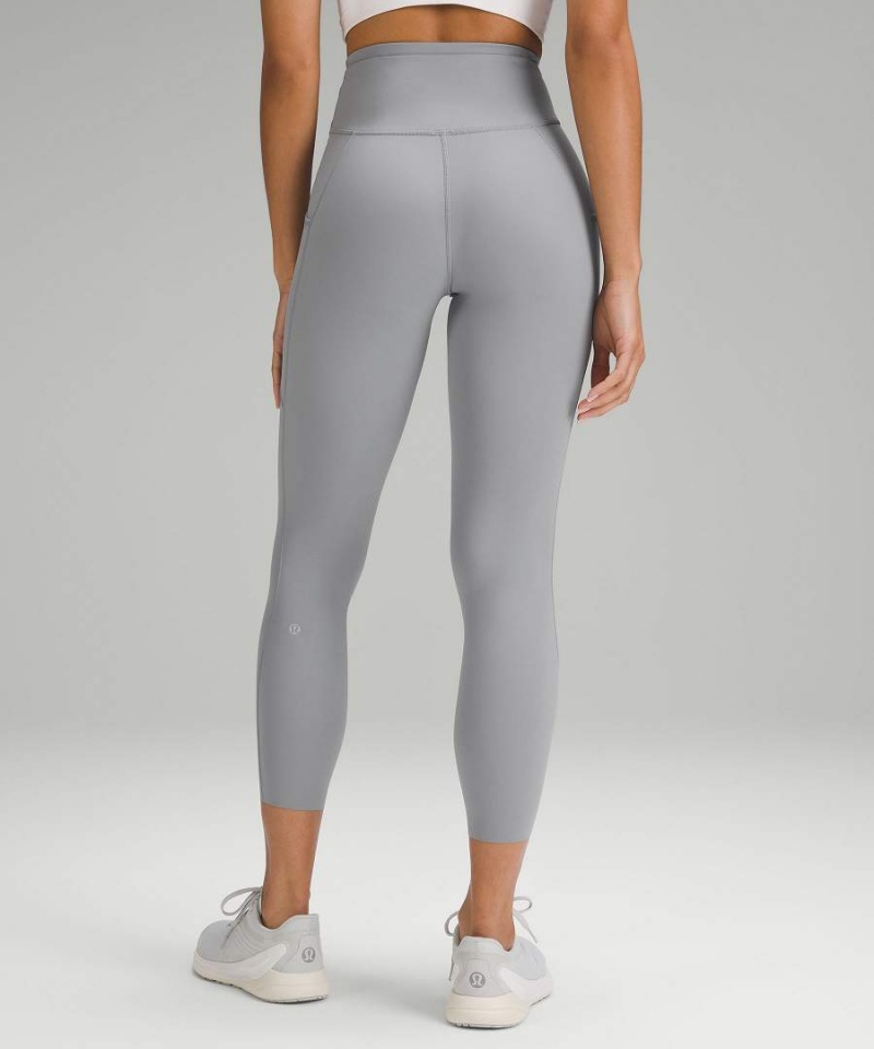 Leggins Lululemon Fast and Free High-Rise 25” Pockets Updated Mujer Gris Chile | 932XAPGMY