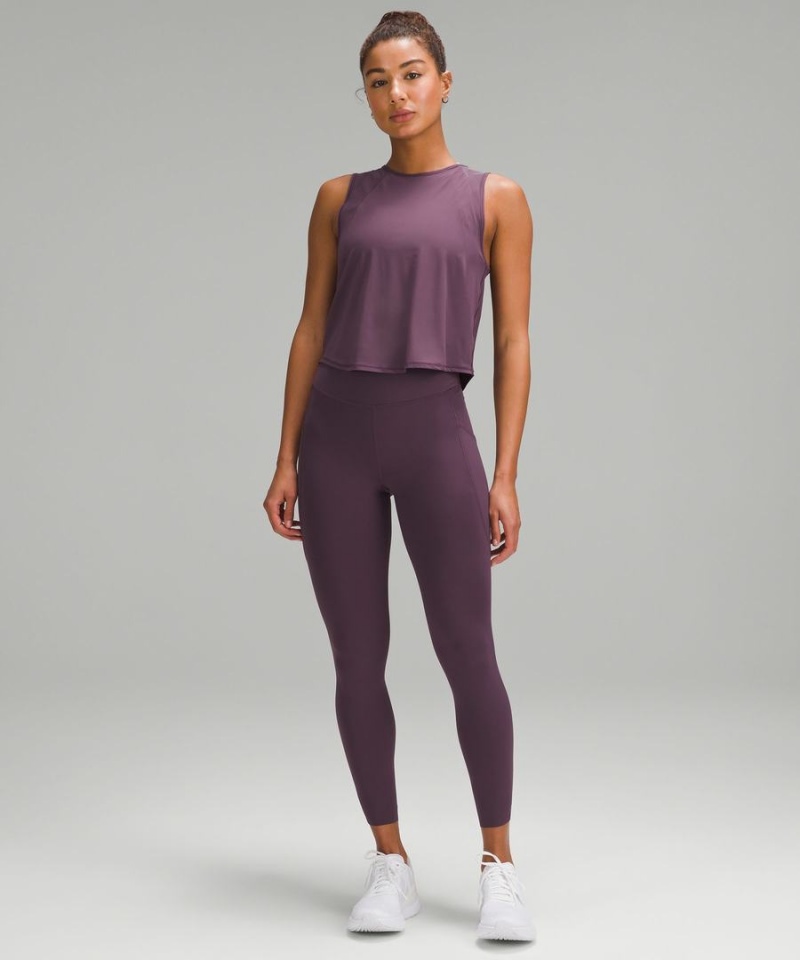 Leggins Lululemon Fast and Free High-Rise 25” Pockets Updated Mujer Moradas Chile | 420KAGHPZ