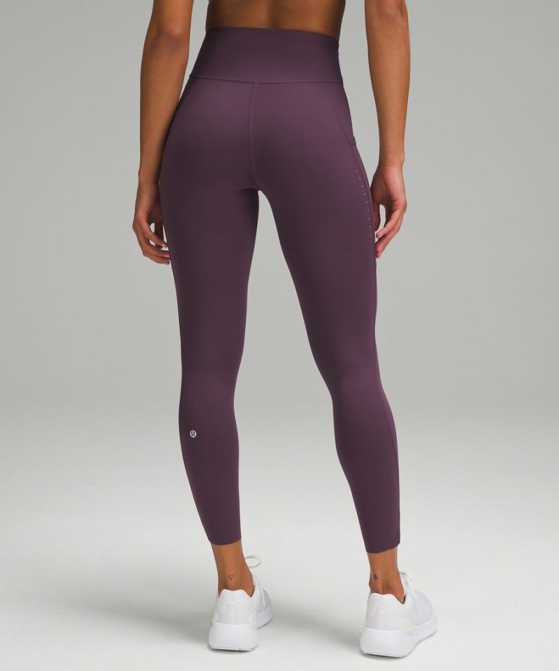 Leggins Lululemon Fast and Free High-Rise 25” Pockets Updated Mujer Moradas Chile | 420KAGHPZ