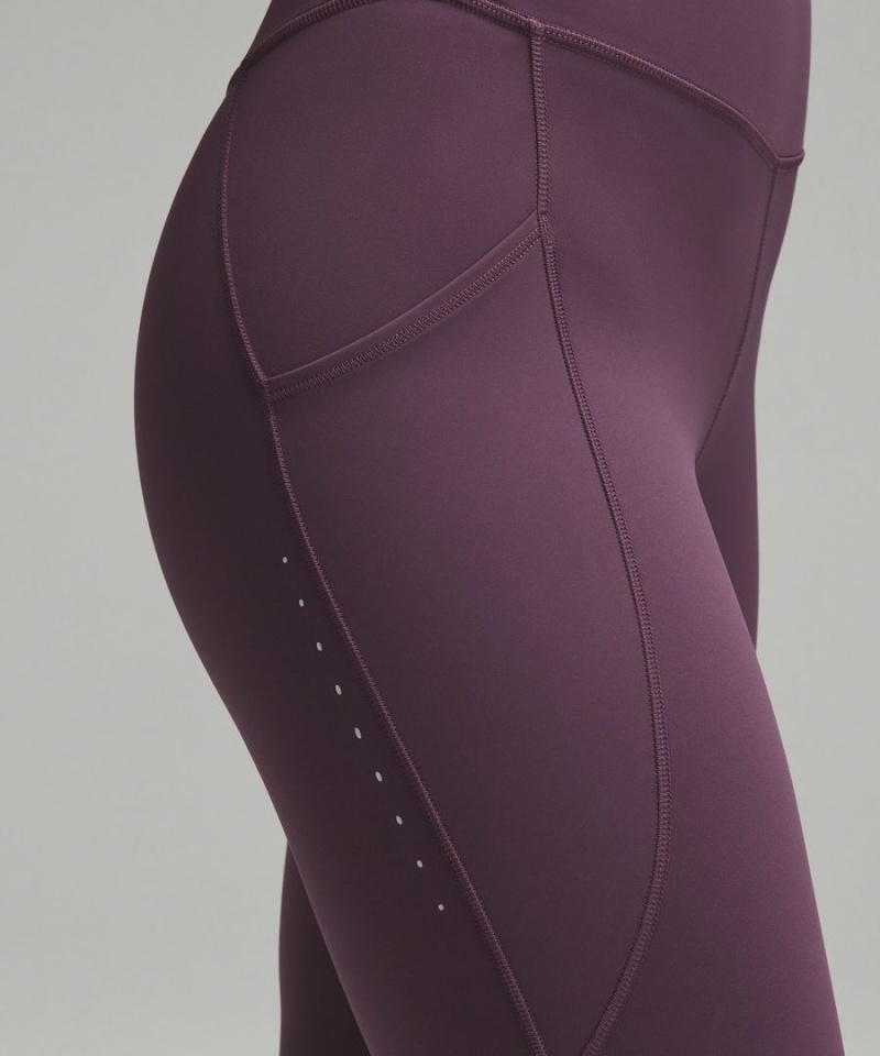 Leggins Lululemon Fast and Free High-Rise 25” Pockets Updated Mujer Moradas Chile | 420KAGHPZ