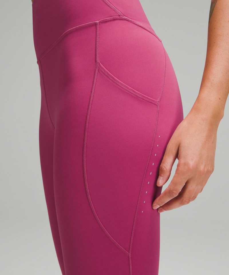 Leggins Lululemon Fast and Free High-Rise 25” Pockets Updated Mujer Moradas Chile | 576RJEOCM