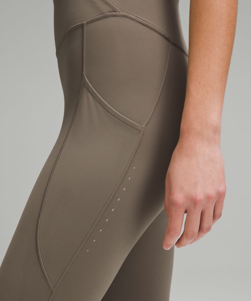 Leggins Lululemon Fast and Free High-Rise 25” Pockets Updated Mujer Gris Chile | 465HBTIYX
