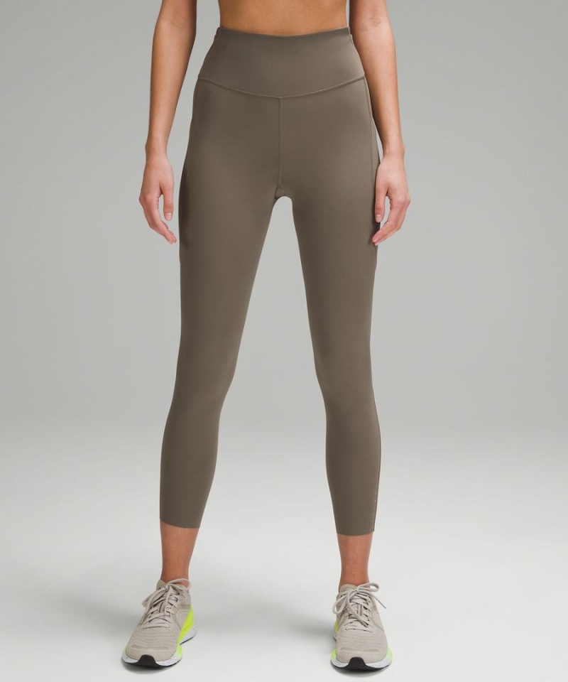 Leggins Lululemon Fast and Free High-Rise 25” Pockets Updated Mujer Gris Chile | 465HBTIYX