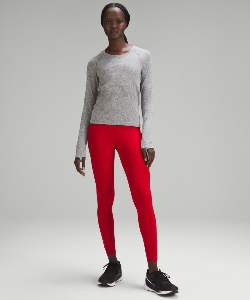 Leggins Lululemon Fast and Free High-Rise 25” Pockets Updated Mujer Rojas Oscuro Chile | 935FBRSGP