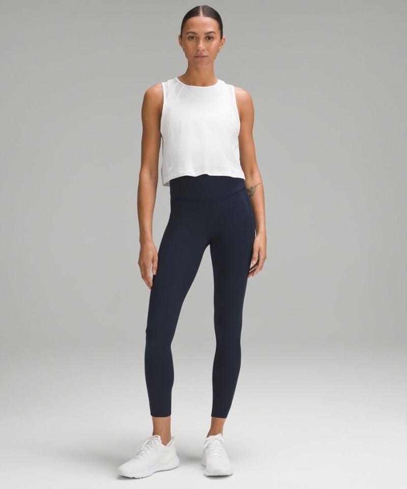 Leggins Lululemon Fast and Free High-Rise 25” Pockets Updated Mujer Azul Marino Chile | 532KGEZPA